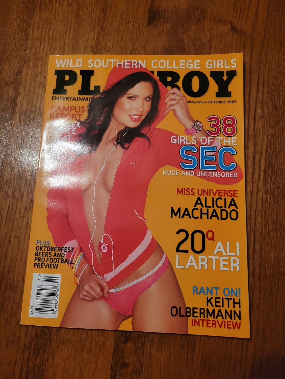 Playboy October 2007 Wild Southern College Girls SEC Nude Alicia Machado